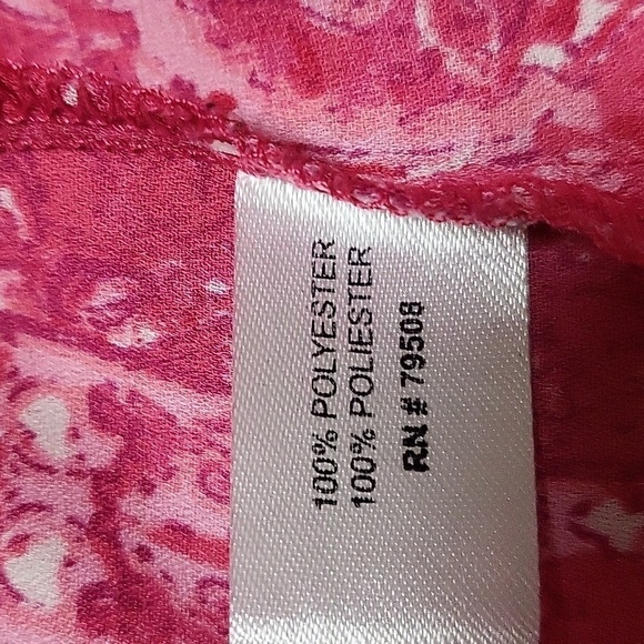 Violet & Claire Pink and White Print Lightweight Sleeveless Top - Size M - Picture 5 of 5